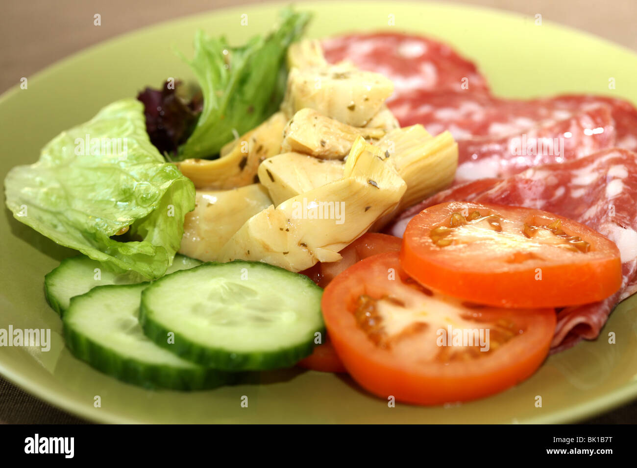 Cold Meat with Antipasto Stock Photo Alamy