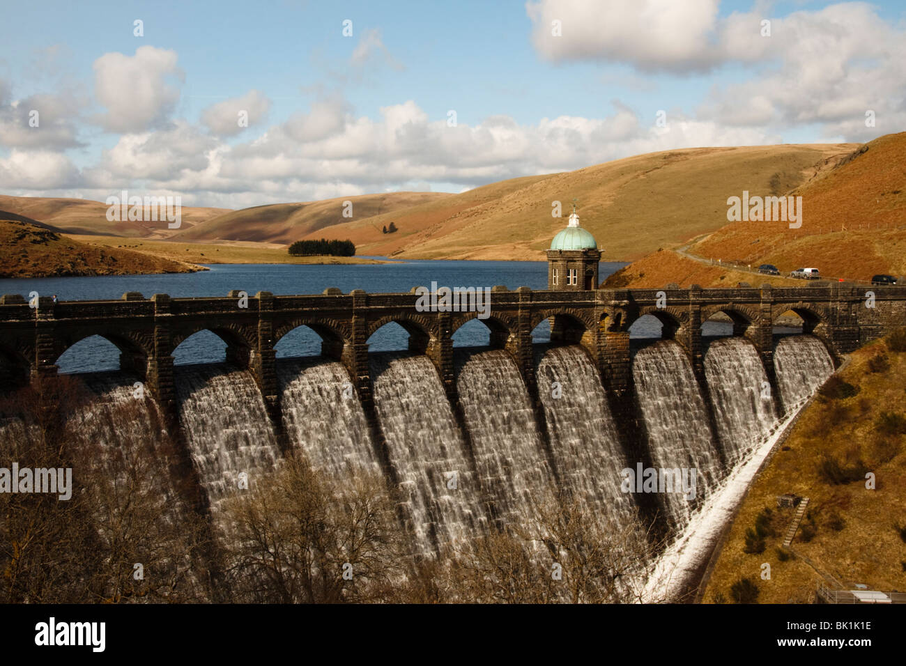 Craig Goch reservoir and dam, Elan Valley, Mid Wales Stock Photo