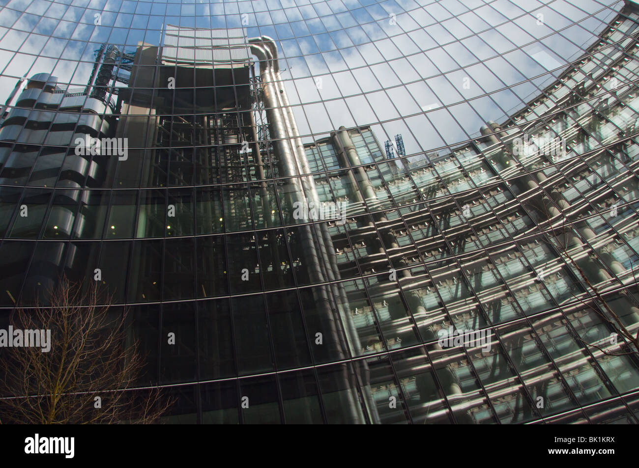 Lloyds of London reflections Stock Photo