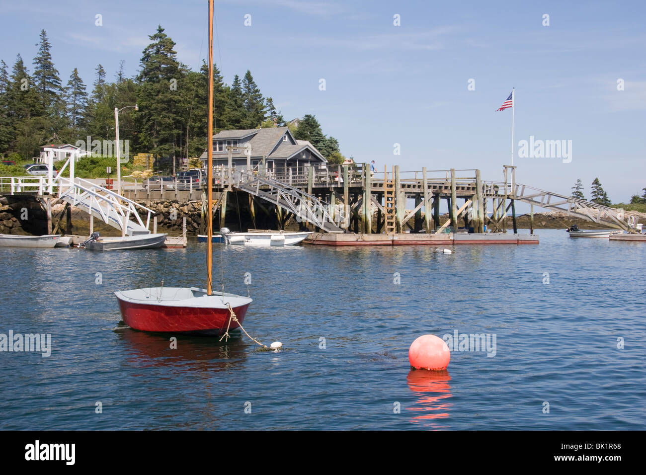 Cape Harbor Newagen, Maine Stock Photo