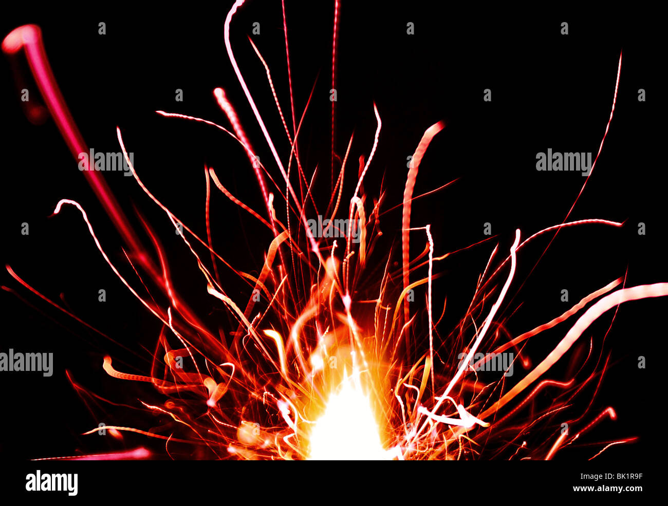 Hot burning iron filings Stock Photo Alamy