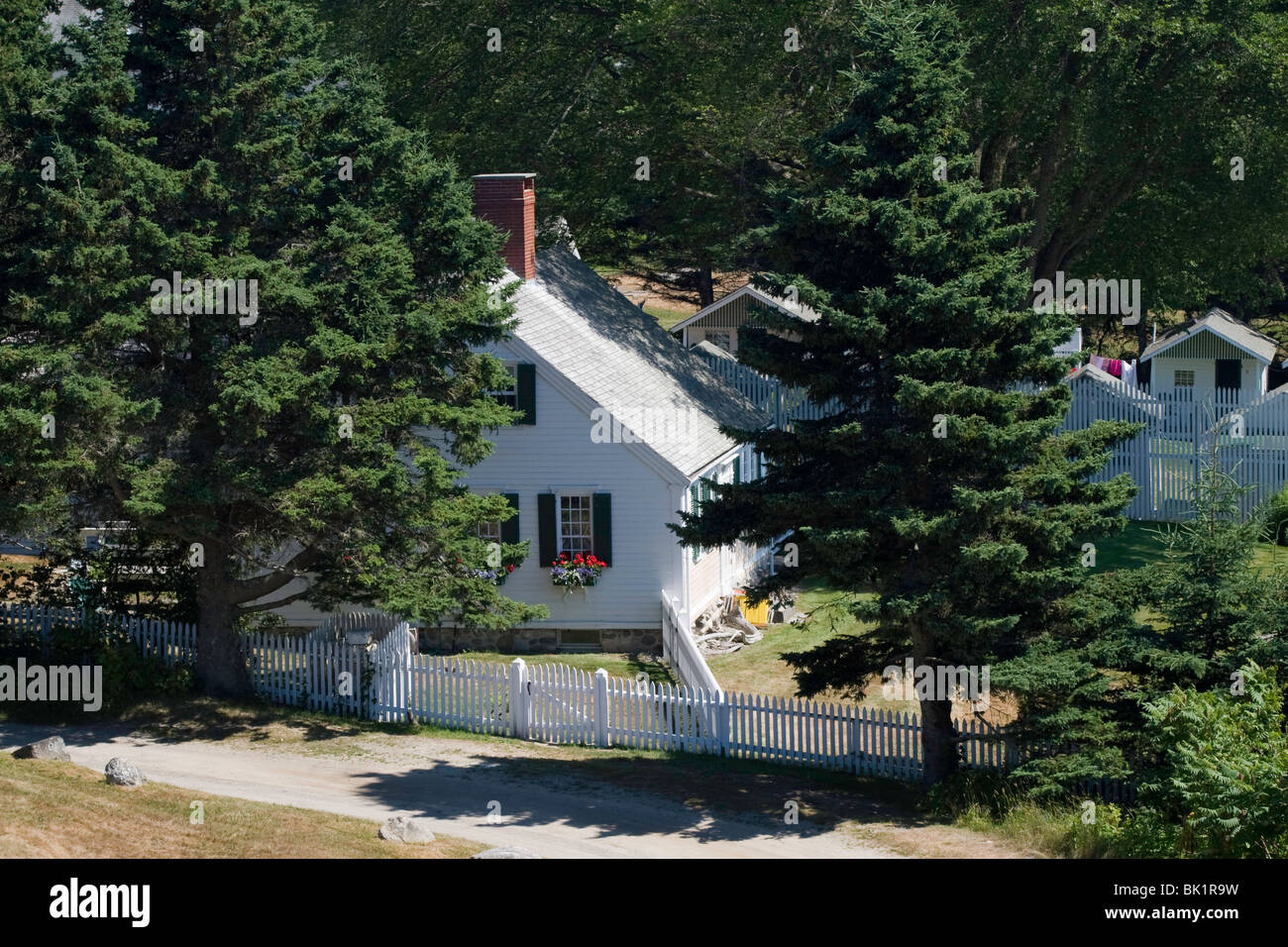 A private home viewed from atop Fort William Henry, Pemaquid Beach