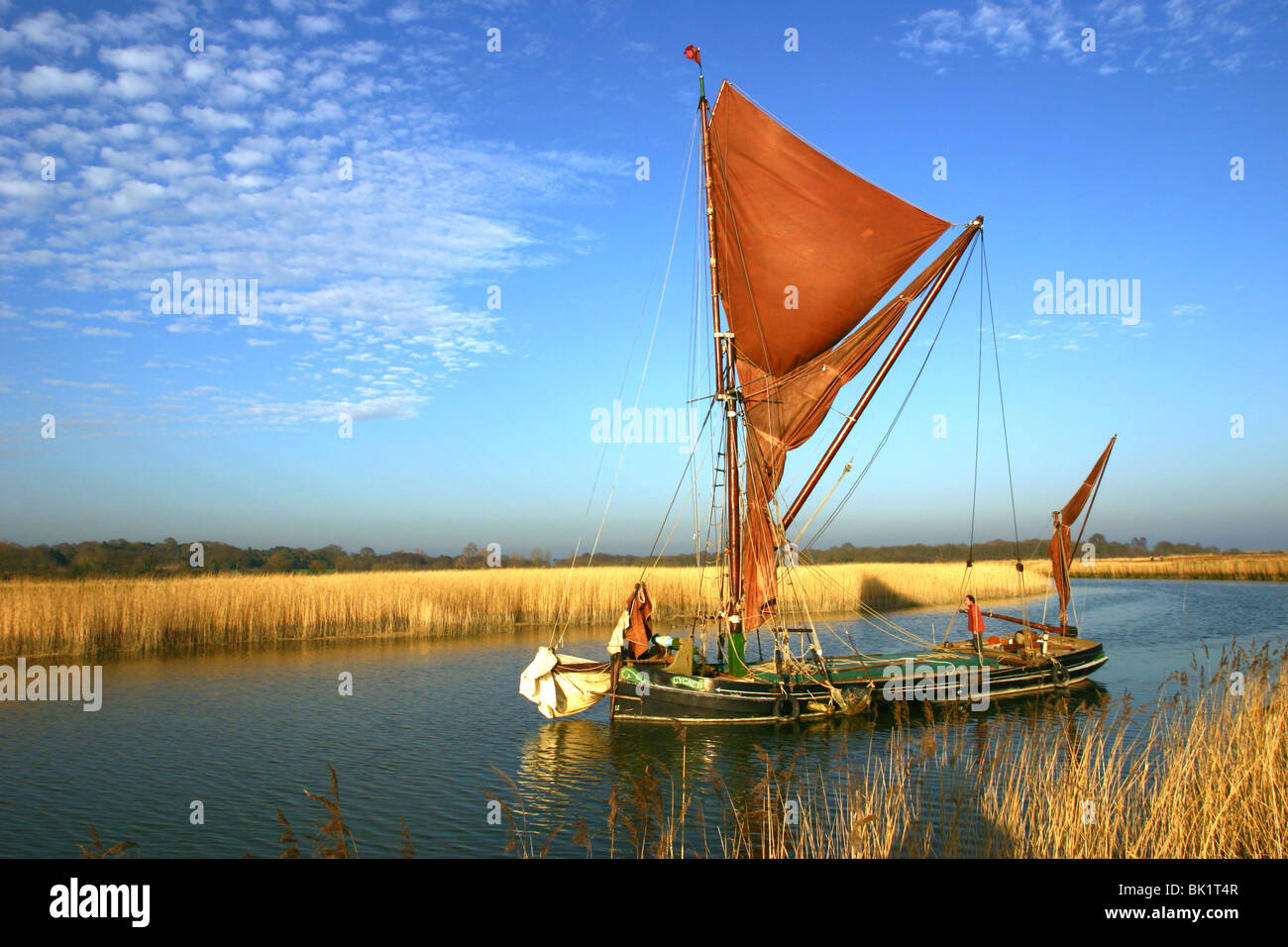 Thames sailing barge, Snape, Suffolk Stock Photo Alamy