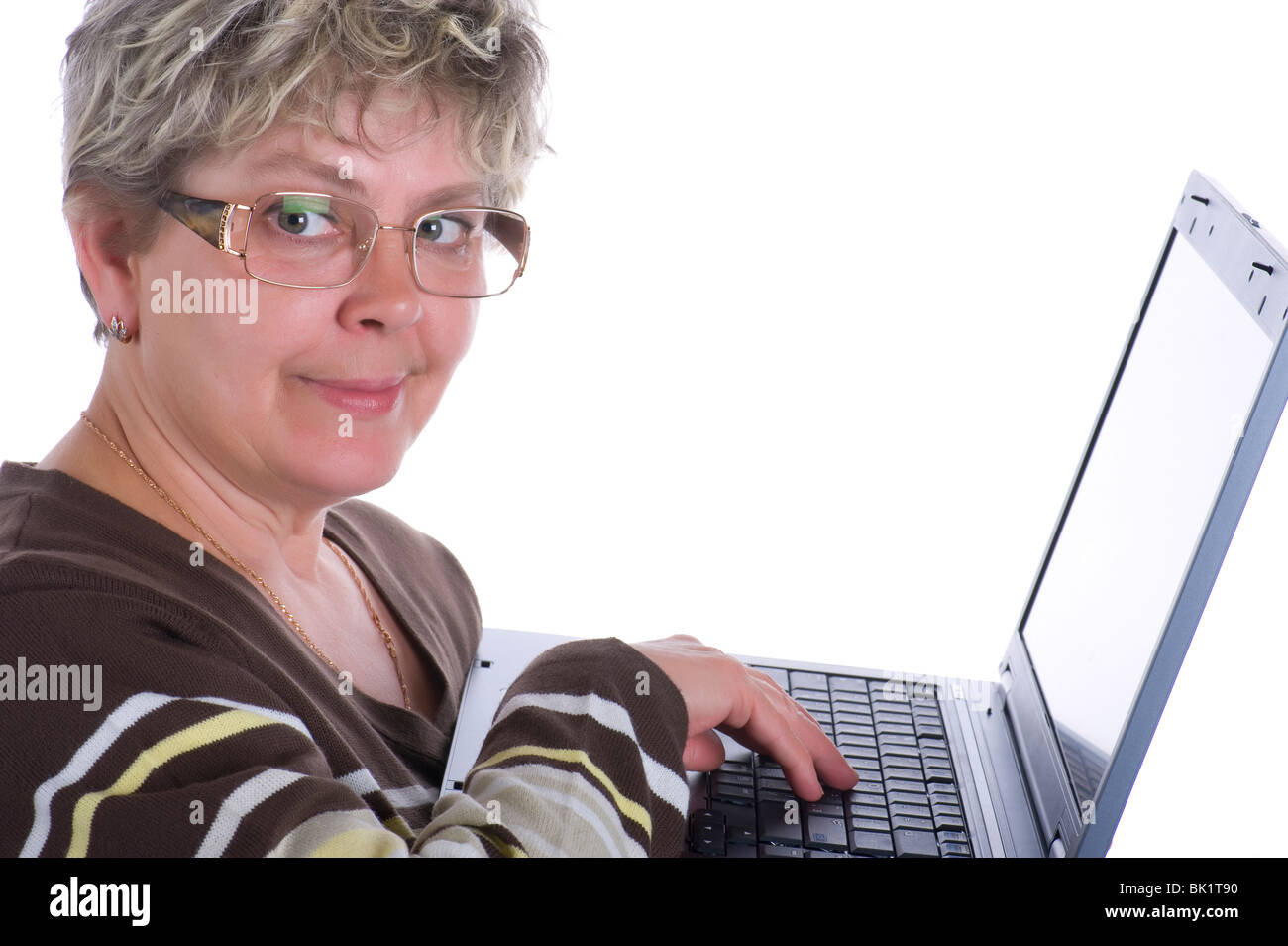 portrait on white - woman isolated on white background Stock Photo - Alamy