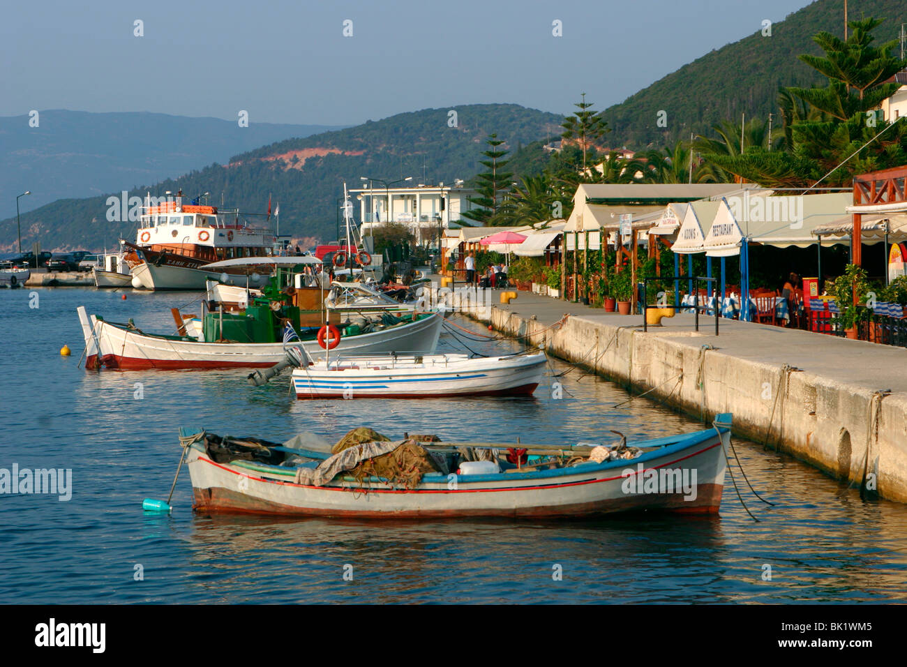 Waterfront at Sami, Kefalonia, Greece Stock Photo - Alamy