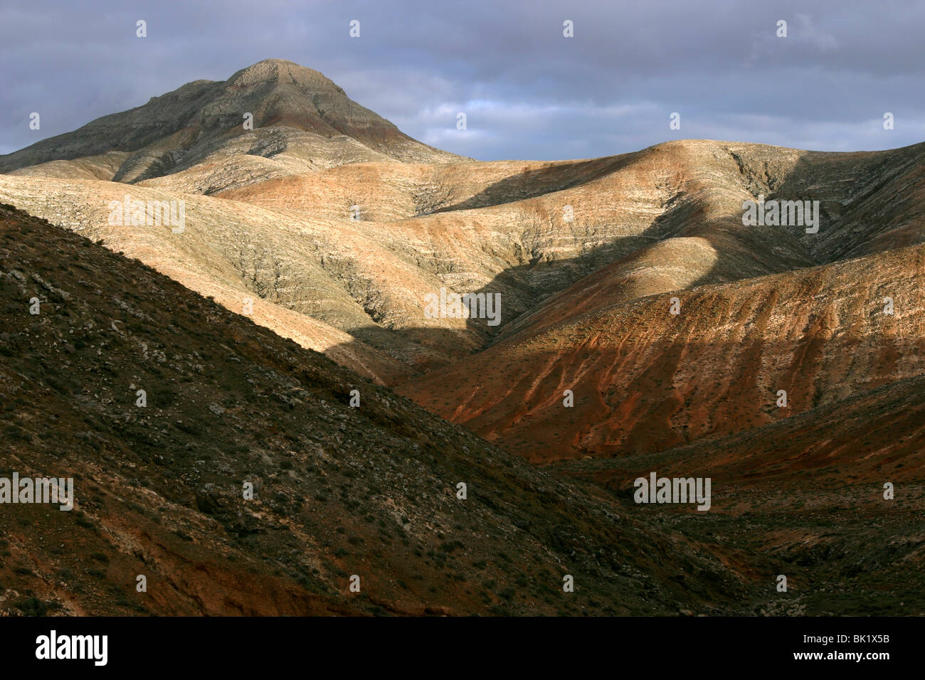 Mountains between La Pared and Pajara, Fuerteventura, Canary Islands. Stock Photo