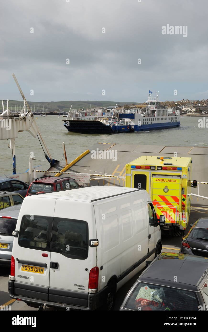 Torpoint ferry, Plymouth, England. Stock Photo