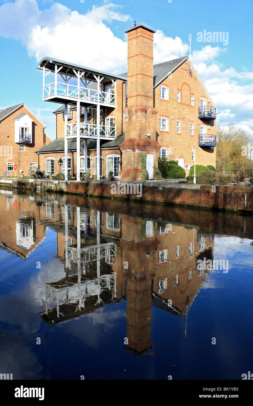 New apartments at Thames Lock River Wey Navigation, Canal and River