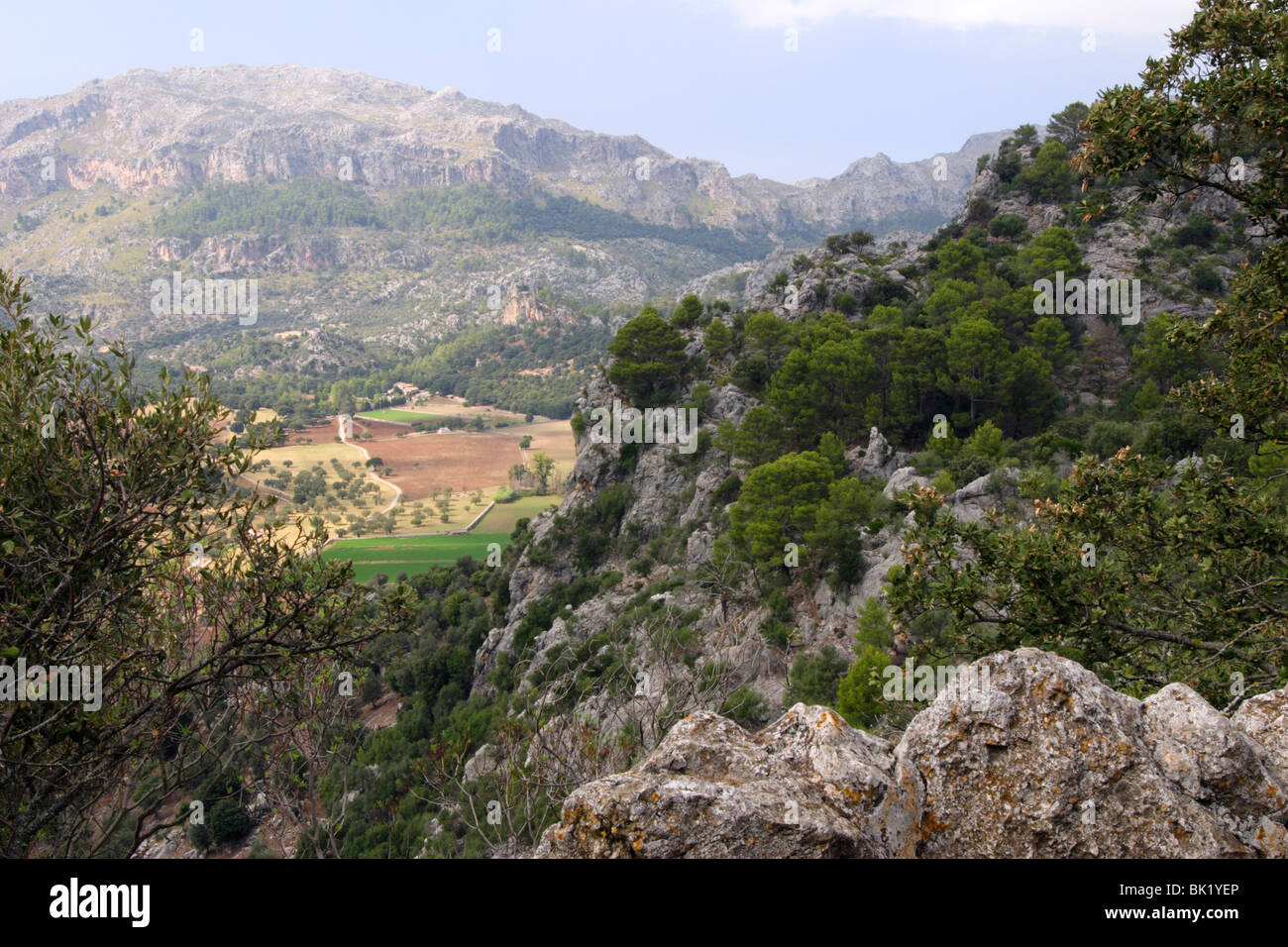 Mountain scenery near Lluc, Mallorca. Stock Photo