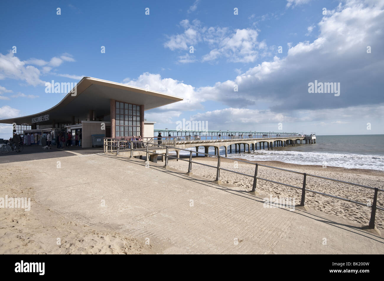 Spa seafront and pier, near Bournemouth, Dorset, England, UK