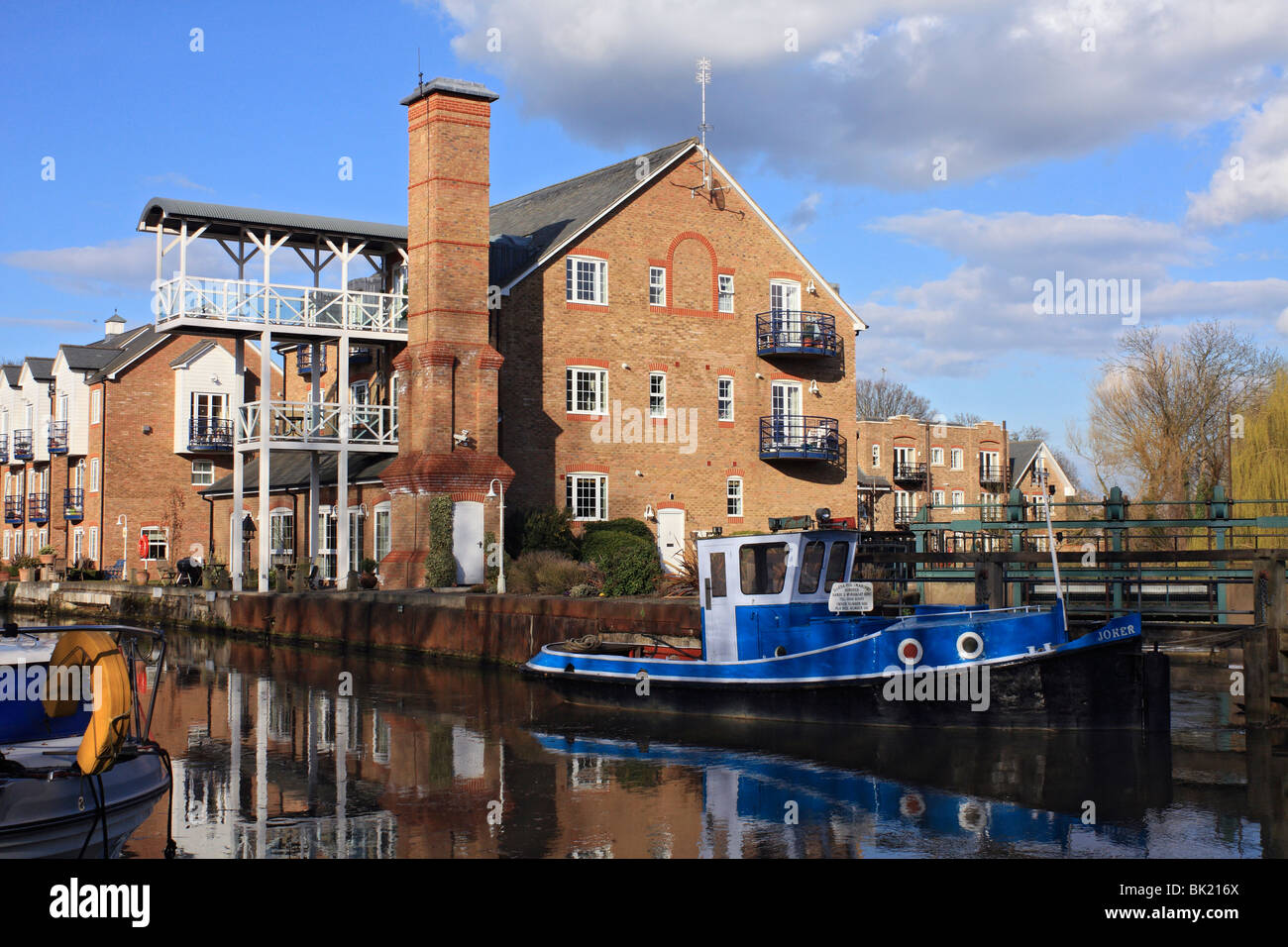 New apartments at Thames Lock River Wey Navigation, Canal and River