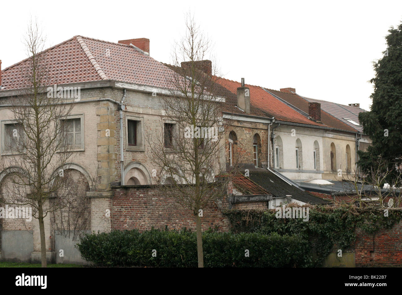 Belgian houses of Mons zone. Belgium Stock Photo Alamy