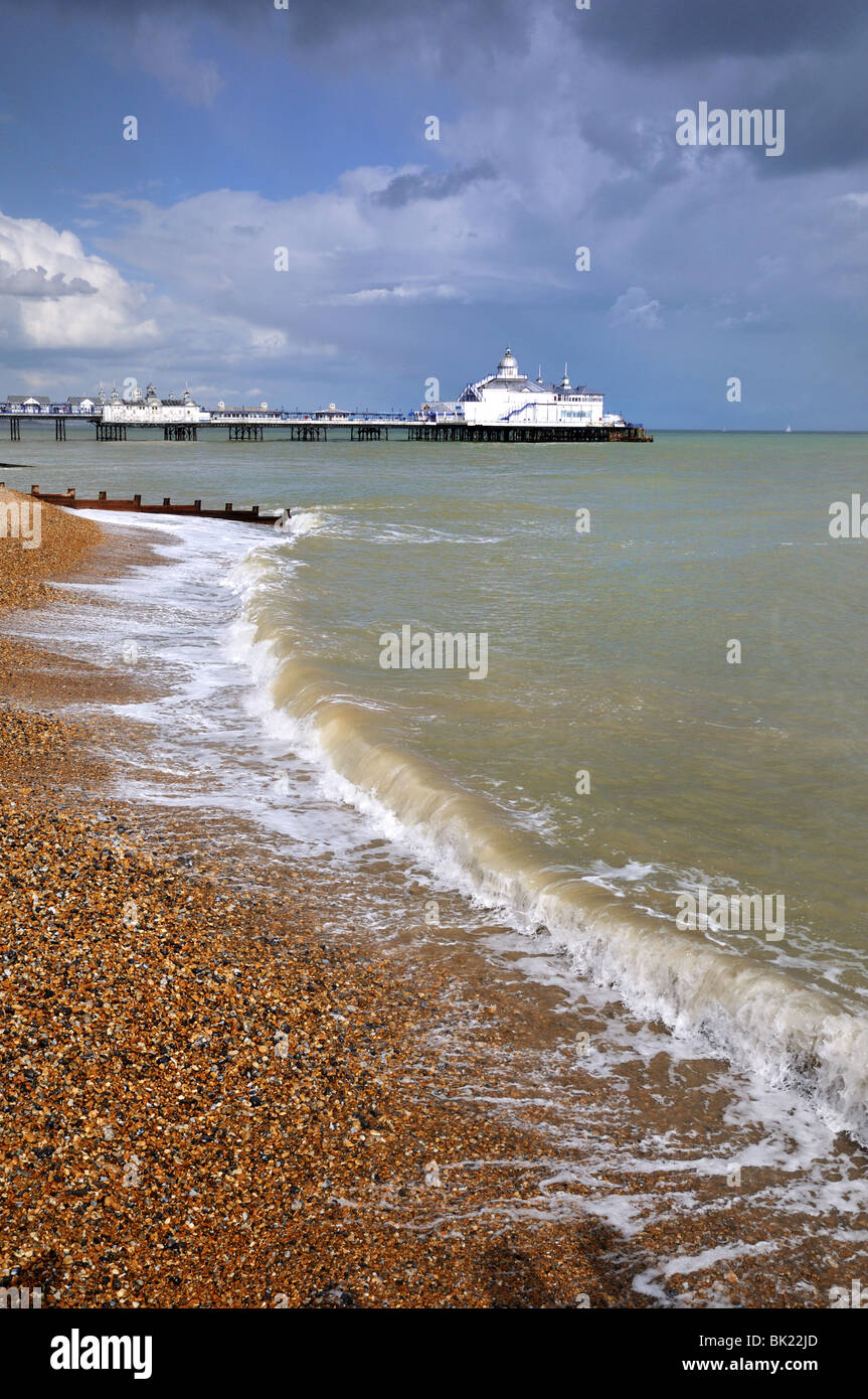 Eastbourne seafront and pier Stock Photo Alamy