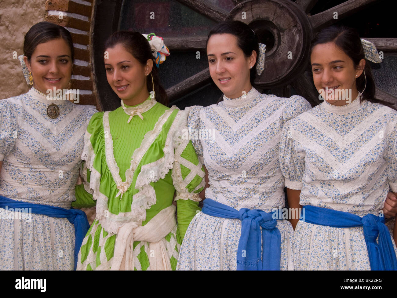 Senoritas in traditional Mexican dresses in Guadalajara, Jalisco, Mexico Stock Photo