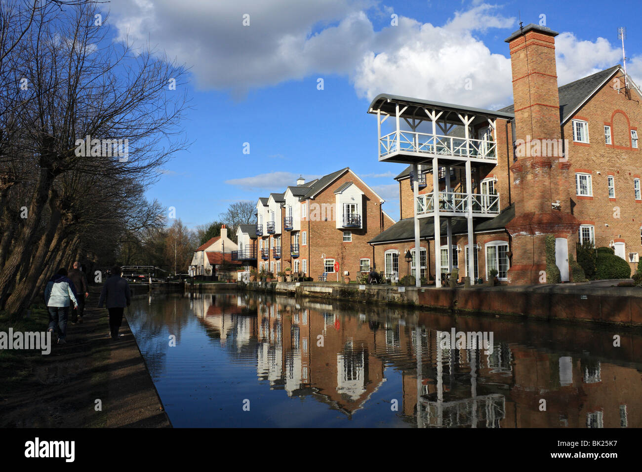 New apartments at Thames Lock River Wey Navigation, Canal and River