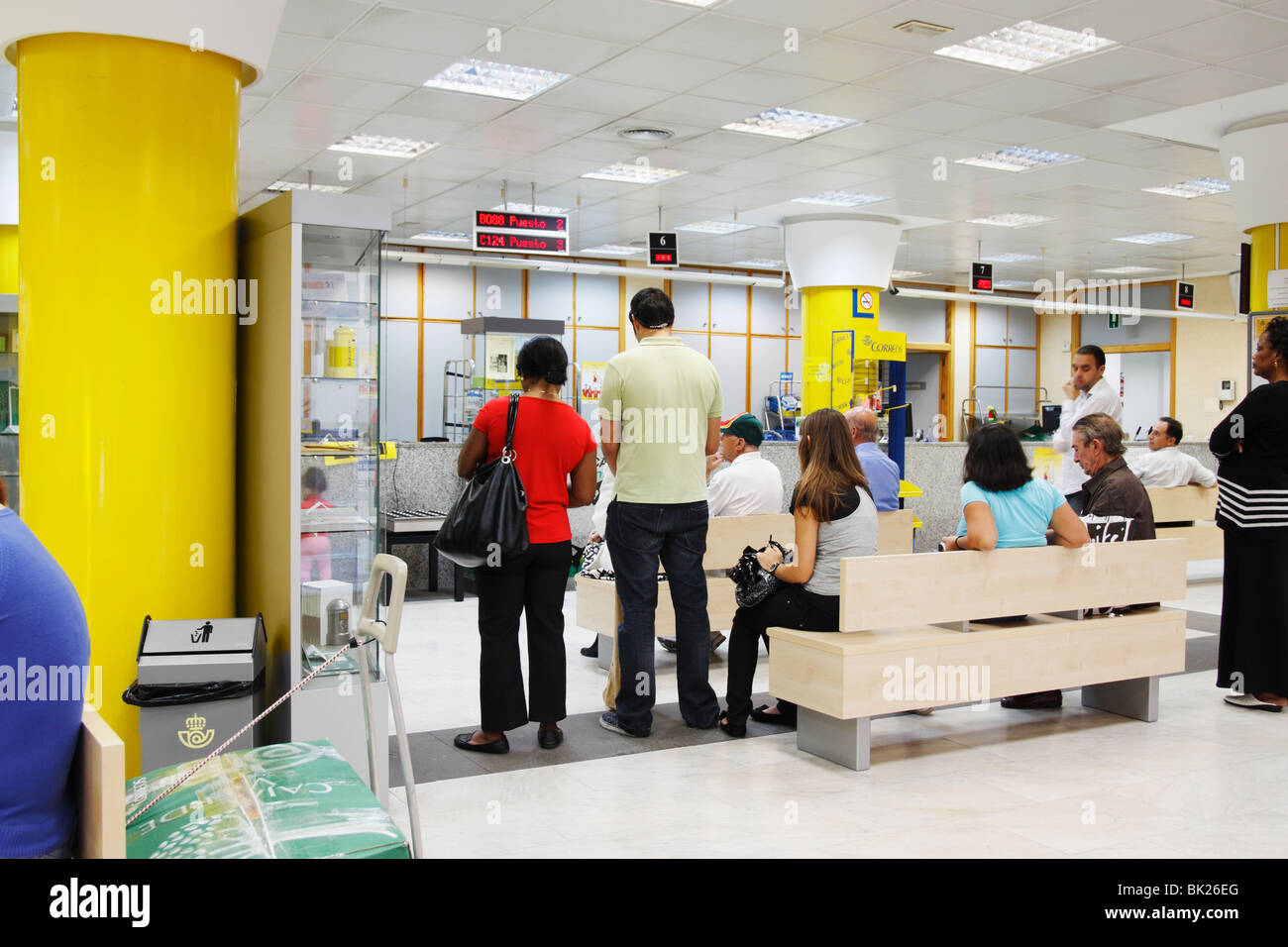 Interior of Spanish post office Stock Photo Alamy
