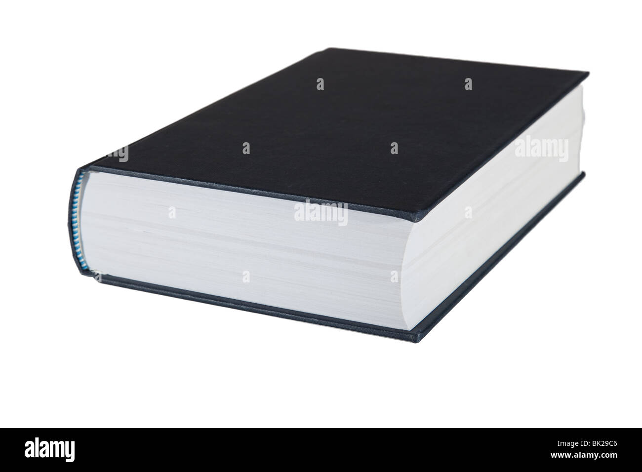 One dark blue book isolated on a white background Stock Photo