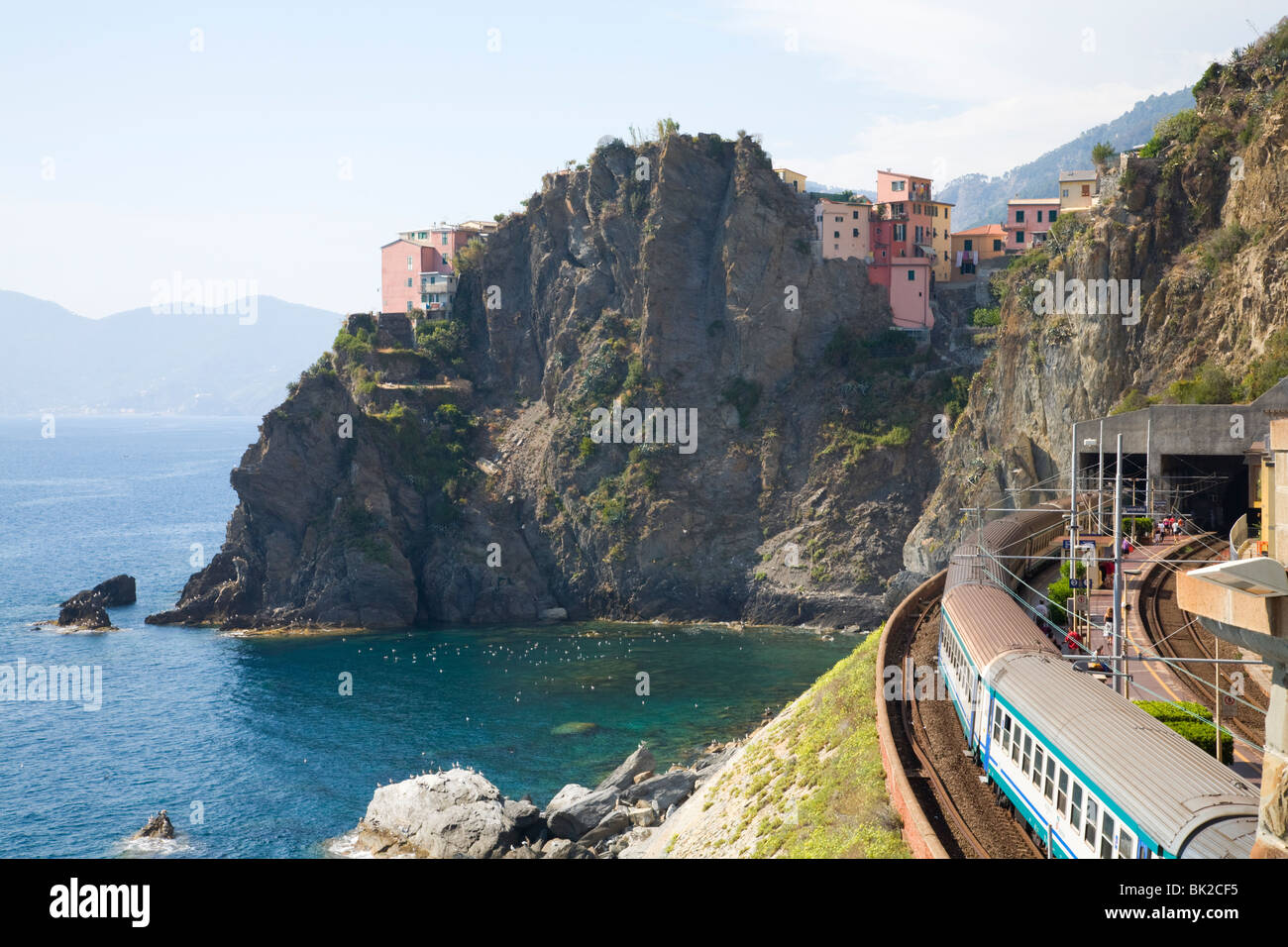 Via del amore in riomaggiore, Cinque Terre, Liguria, Italy Stock Photo