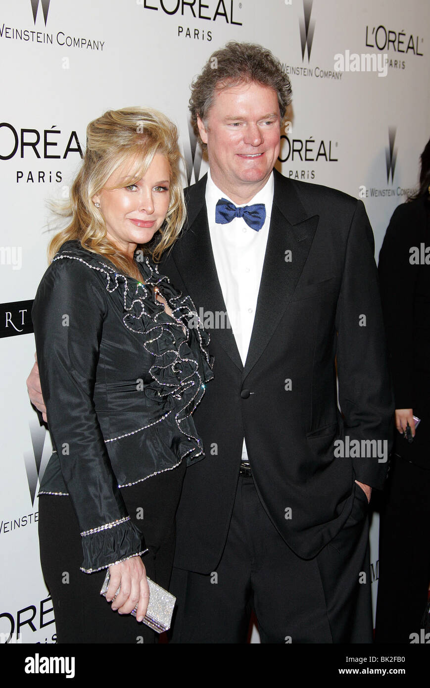 KATHY HILTON & RICK HILTON THE WEINSTEIN COMPANYS 2007 GOLDEN GLOBES AFTER PARTY BEVERLY HILLS HOTEL BEVERLY HILLS LOS ANGELES Stock Photo