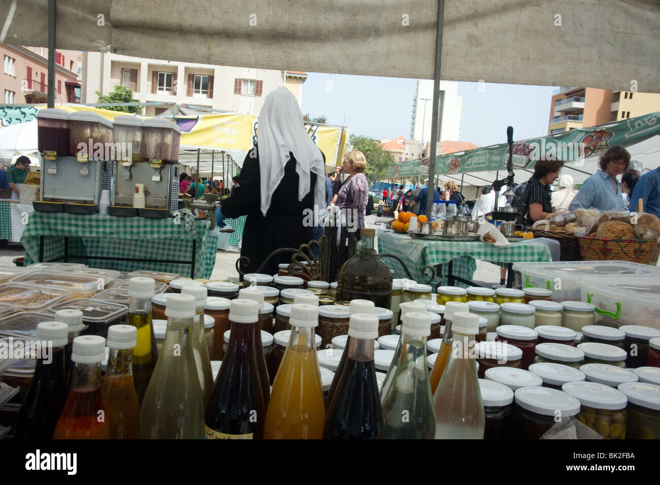 organic market place Souk El Tayeb at Beirut city center Lebanon Stock