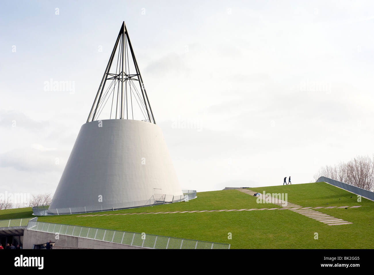 Modern architecture of Delft Technical University Library in Delft The Netherlands, Architect Mecanoo Stock Photo