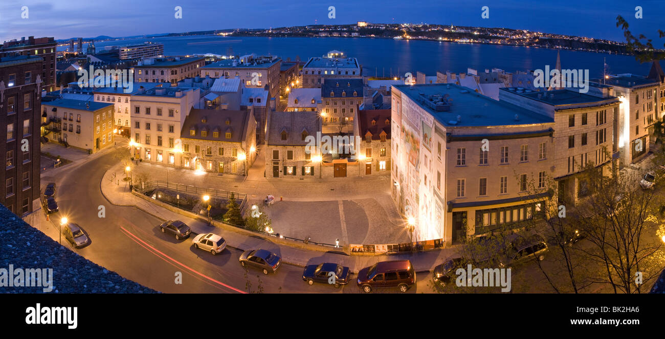 View of Place-Royale, Old Quebec city, Canada Stock Photo