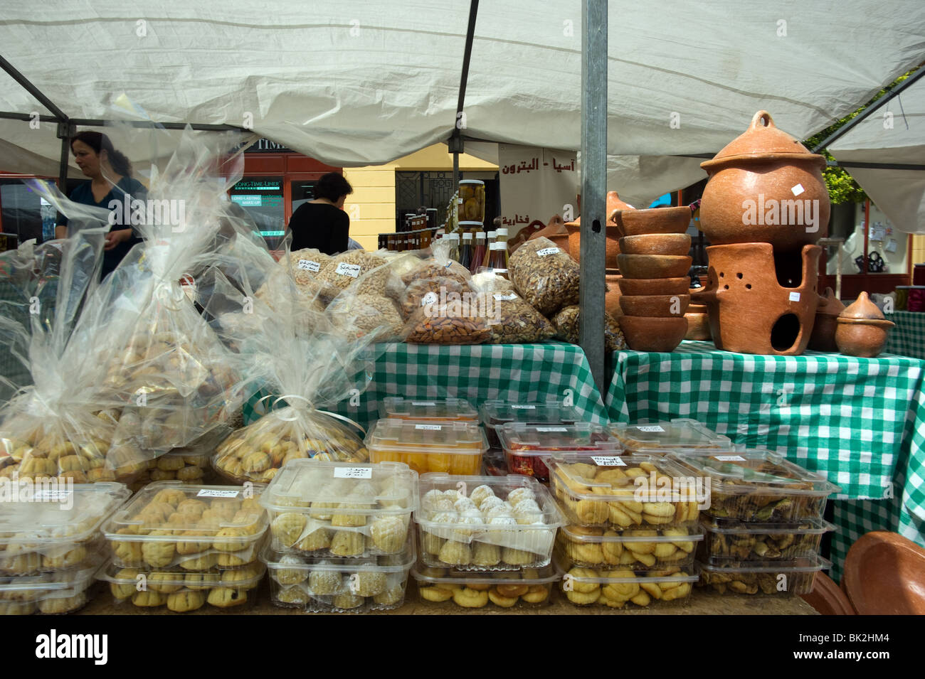 organic market place Souk El Tayeb at Beirut city center Lebanon Stock