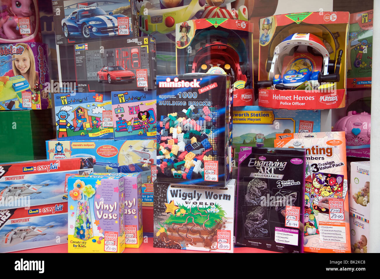 Display specialist toy shop window Woodbridge Suffolk Stock Photo Alamy