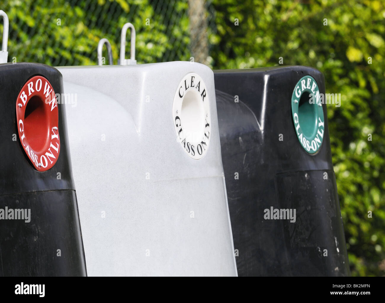 Communal recycling collection bins in residential Reading for bottles