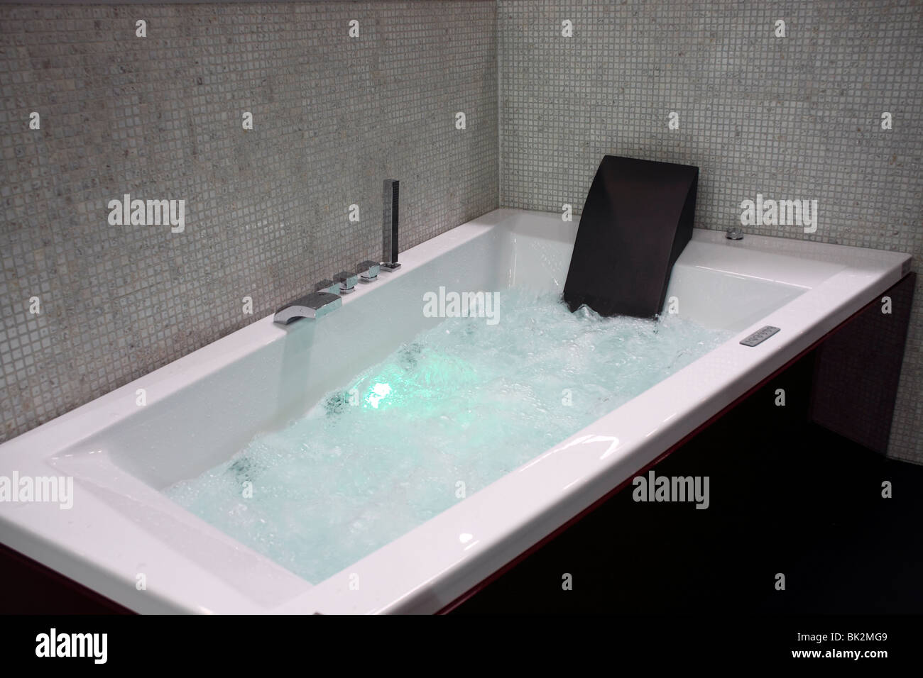 Modern whirlpool tub Stock Photo
