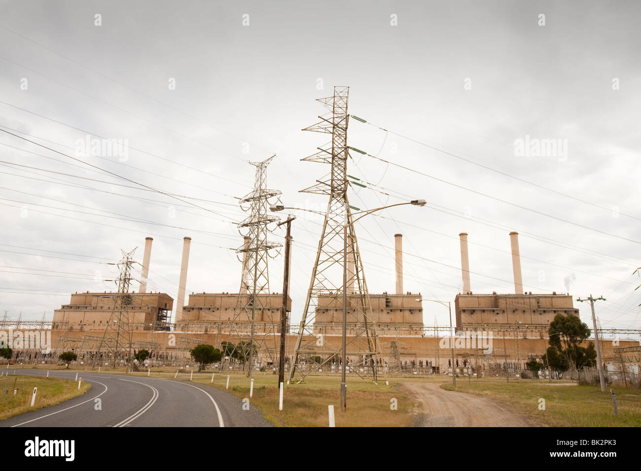 The Hazelwood coal fired power station in the Latrobe Valley, Victoria, Australia, is trialling CCS (carbon capture and storage) Stock Photo