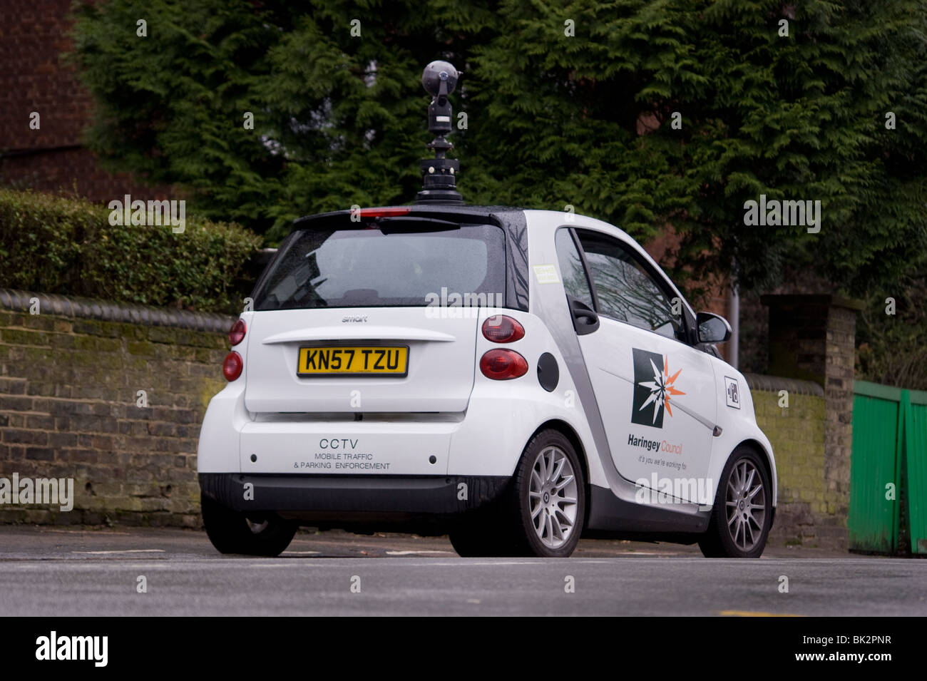 Haringey Council's smart car to enforcing parking control,  replete with a roof mounted swivel camera .... Stock Photo