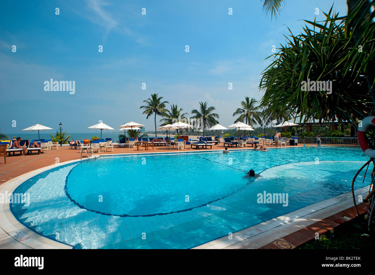 Pool at Hotel Mount Lavinia, Mount Lavinia, Colombo, Sri Lanka Stock Photo