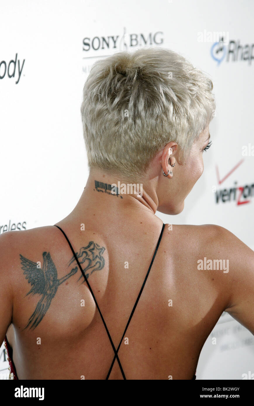 PINK 2007 CLIVE DAVIS PRE GRAMMY PARTY BEVERLY HILTON HOTEL BEVERLY HILLS LOS ANGELES USA 10 February 2007 Stock Photo