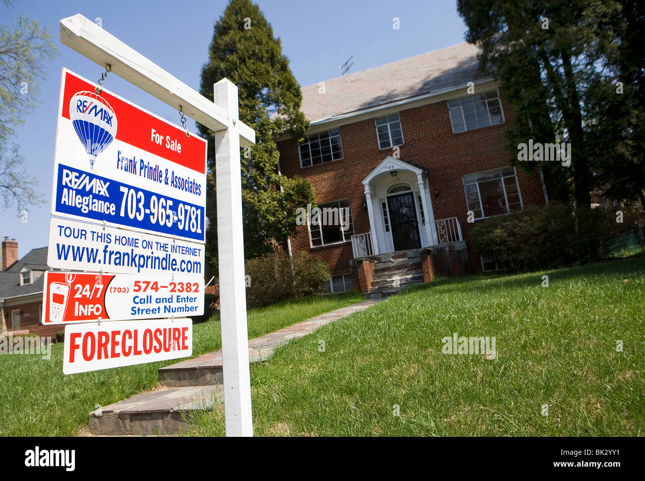 A foreclosed home in Washington, DC.  Stock Photo