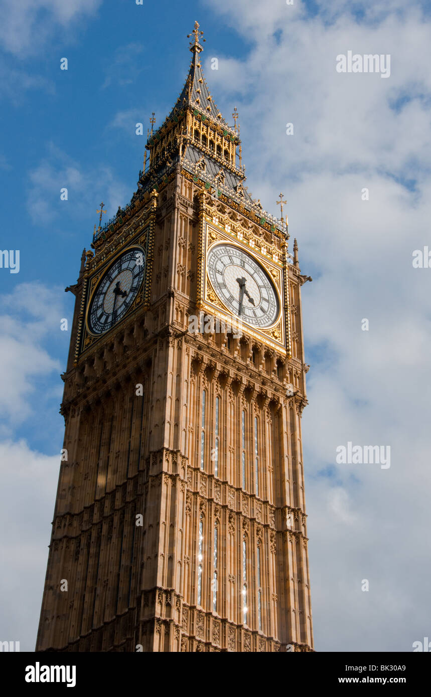 Houses of Parliament clock tower, London, England Stock Photo Alamy