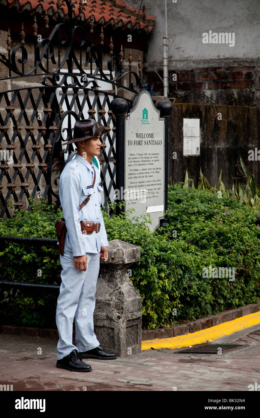 Sentry at the Fort Santiago, Manila, Philippines. Stock Photo