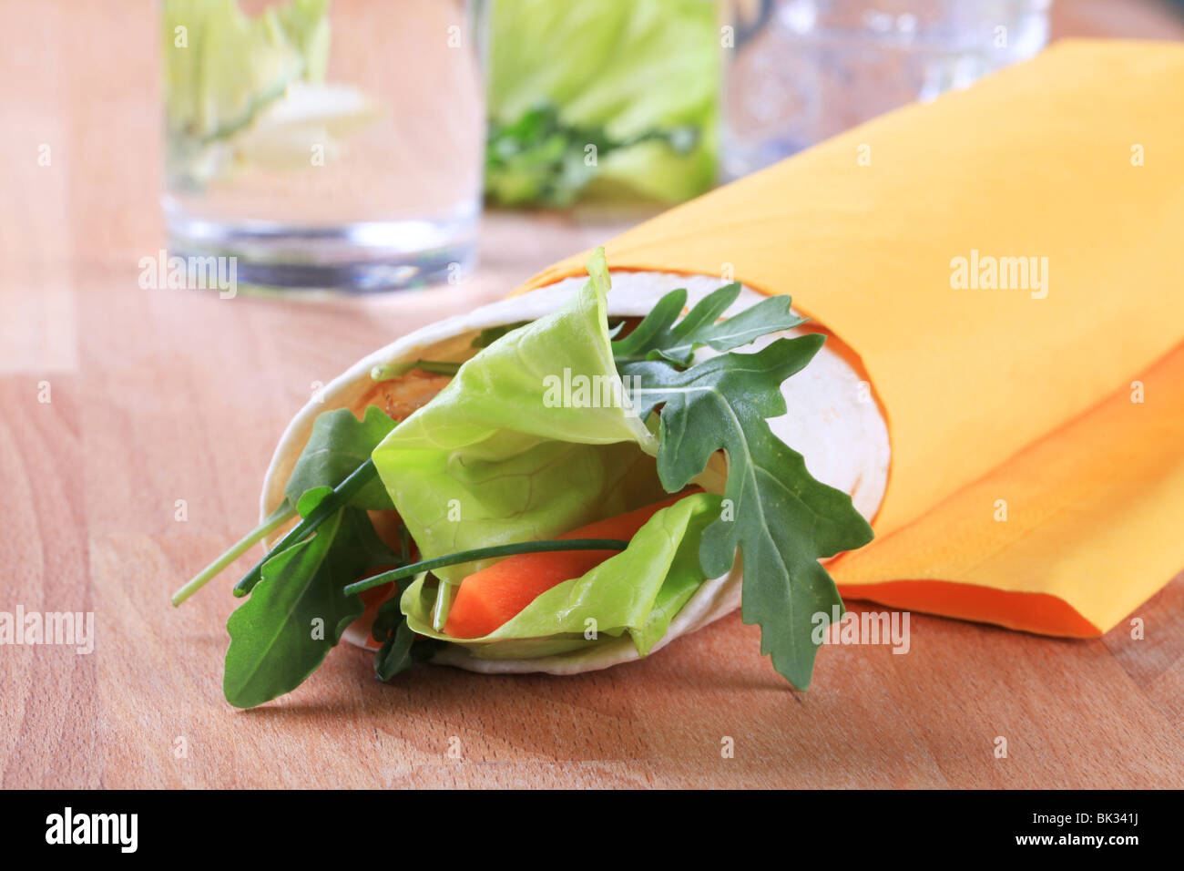 Vegetable salad wrap sandwich Stock Photo - Alamy
