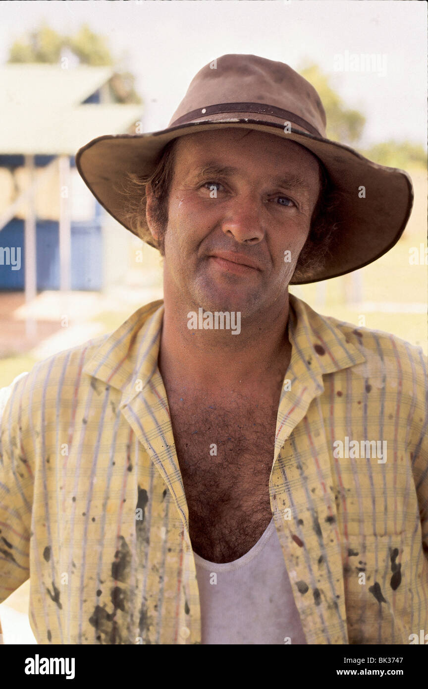 Portrait of a Caucasian Australian, adult man with hat Stock Photo - Alamy