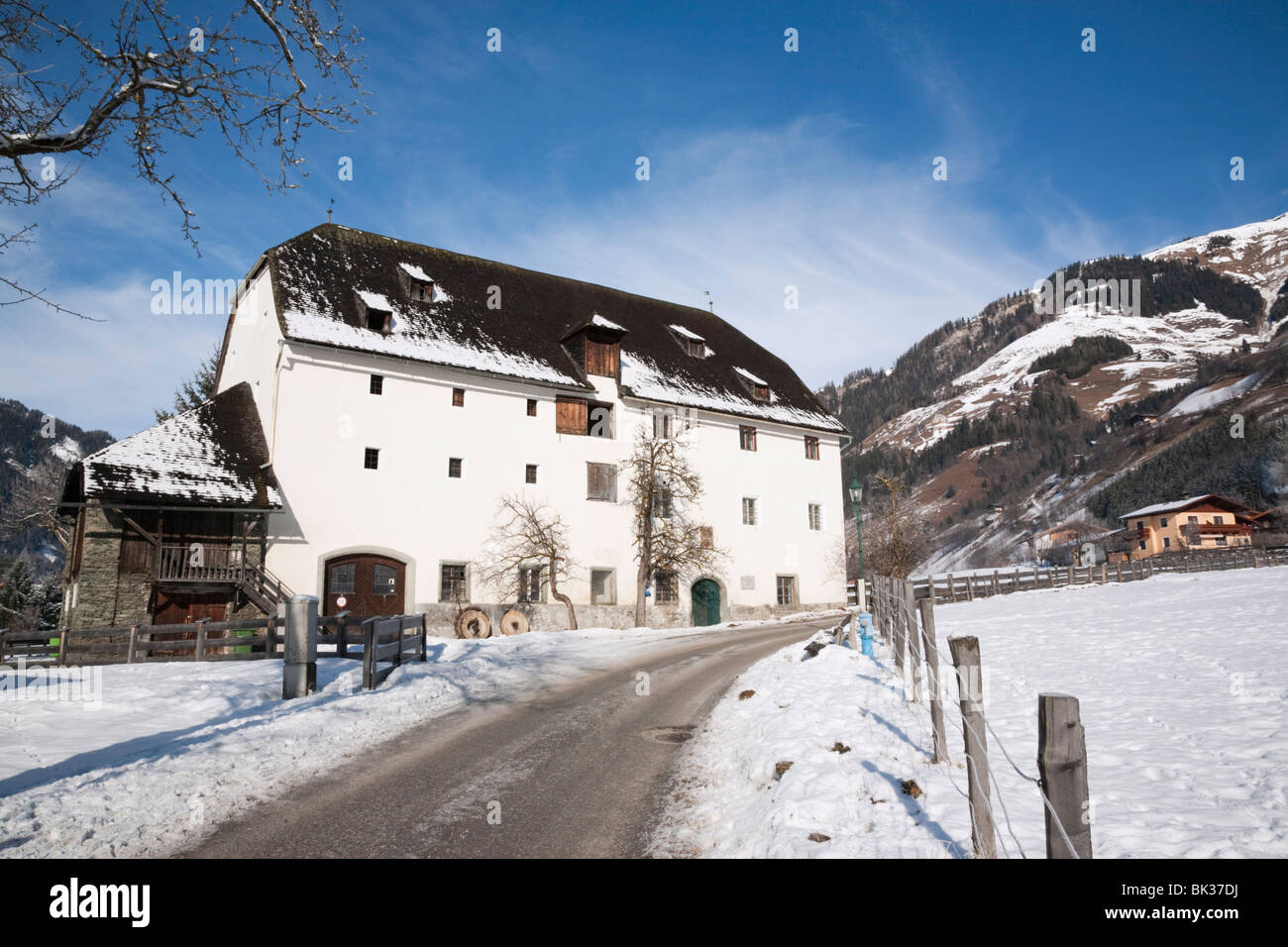 A 16th century historic building Furstenmuhle former bakery and mill dating from 1565, Rauris, Austria, Europe Stock Photo