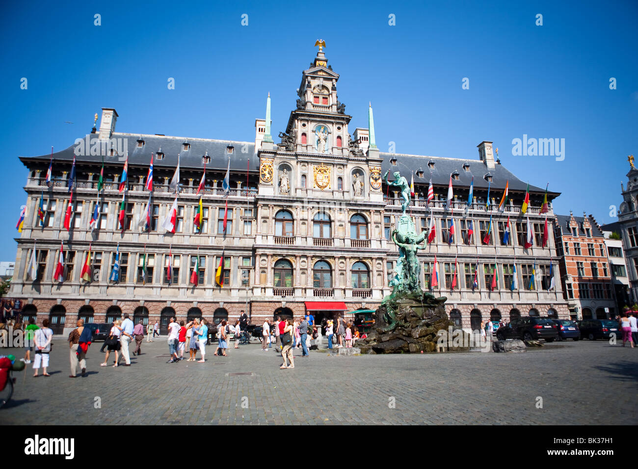 Town hall of the city of Antwerp in Belgium Stock Photo