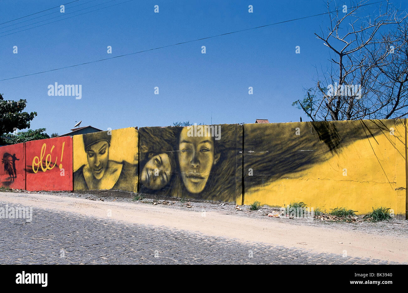 Wall mural in the municipality of Armação dos Búzios, Brazil Stock Photo