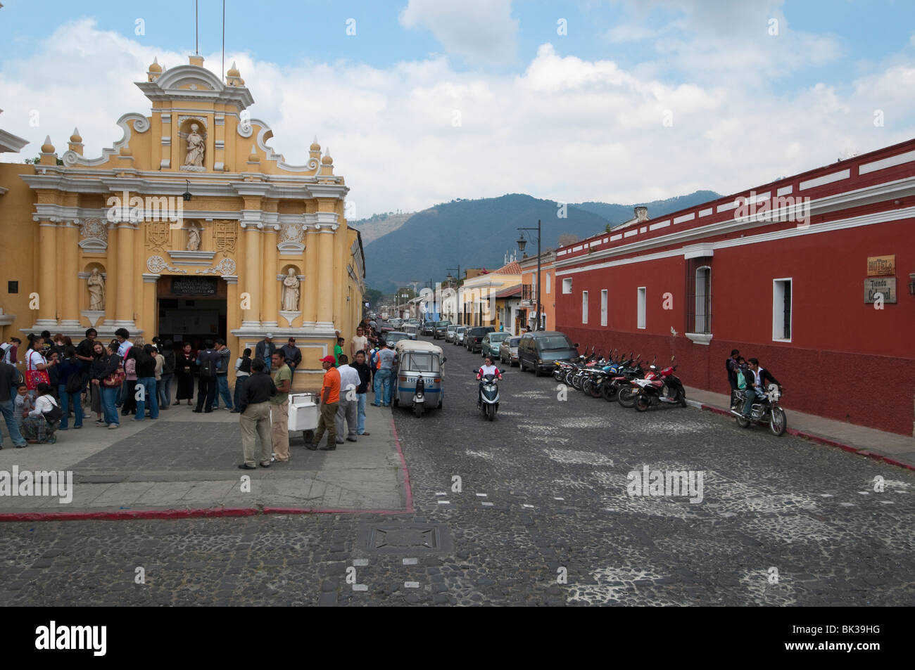 Hermano Pedro church, Antigua, Guatemala, Central America Stock Photo