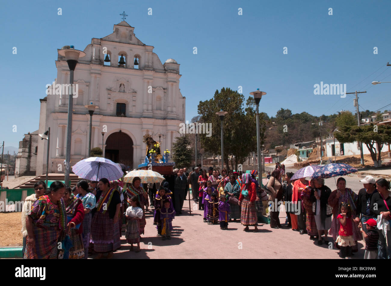 Easter Procession, San Cristobal Totonicapan, Guatemala, Central America Stock Photo