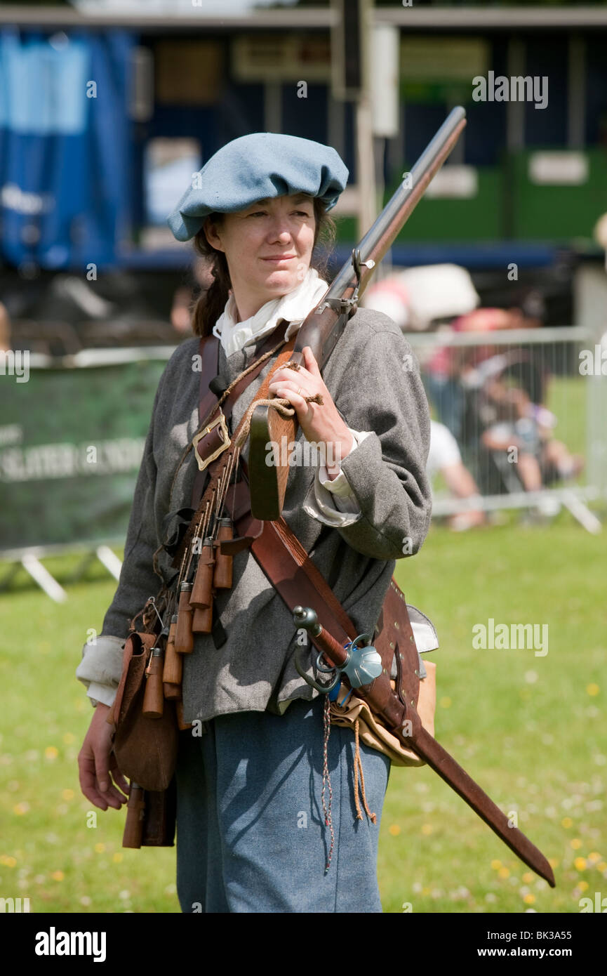 English Civil War female musketeer Stock Photo Alamy