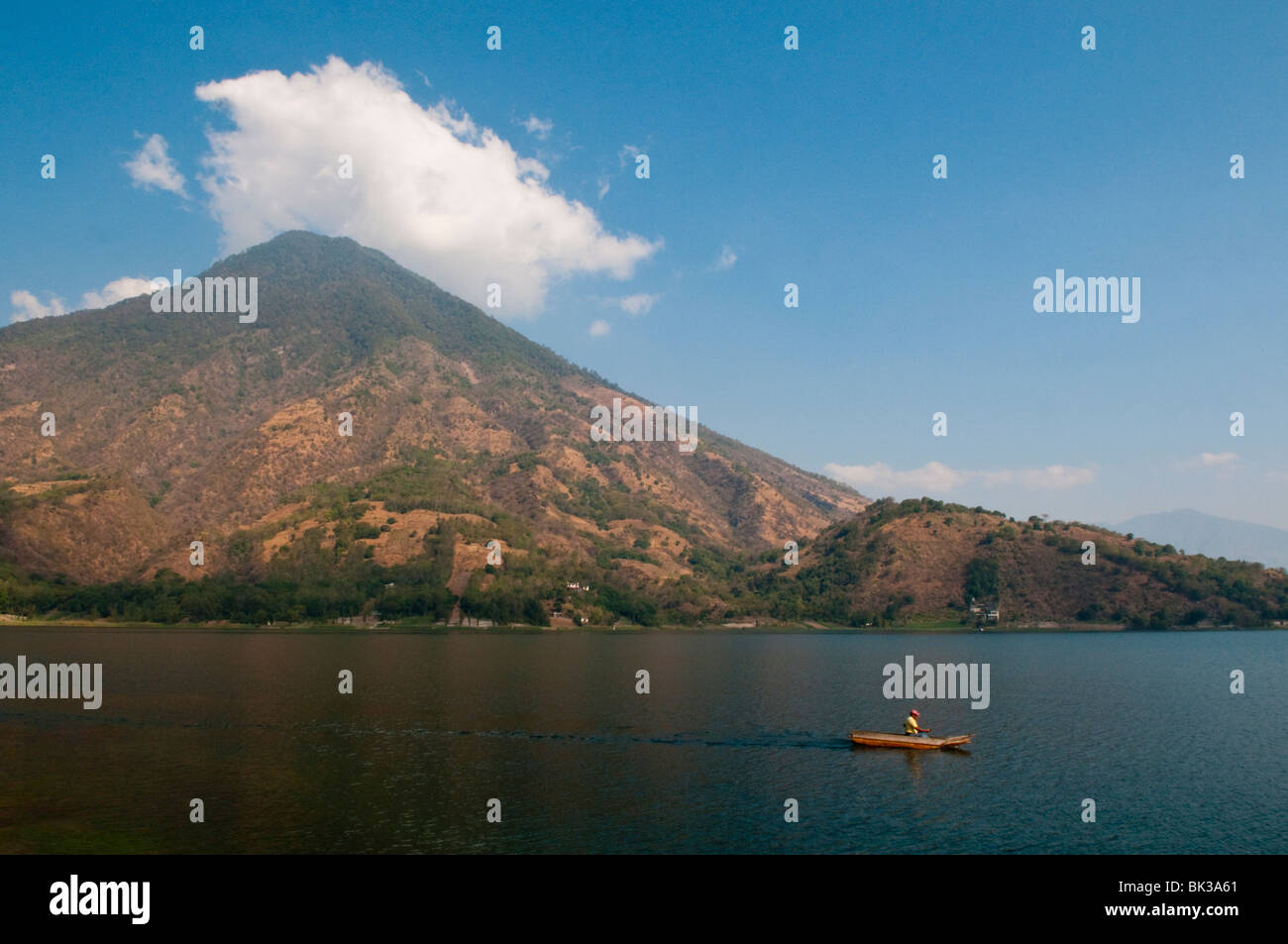Volcan San Pedro, Lake Atitlan, Guatemala, Central America Stock Photo