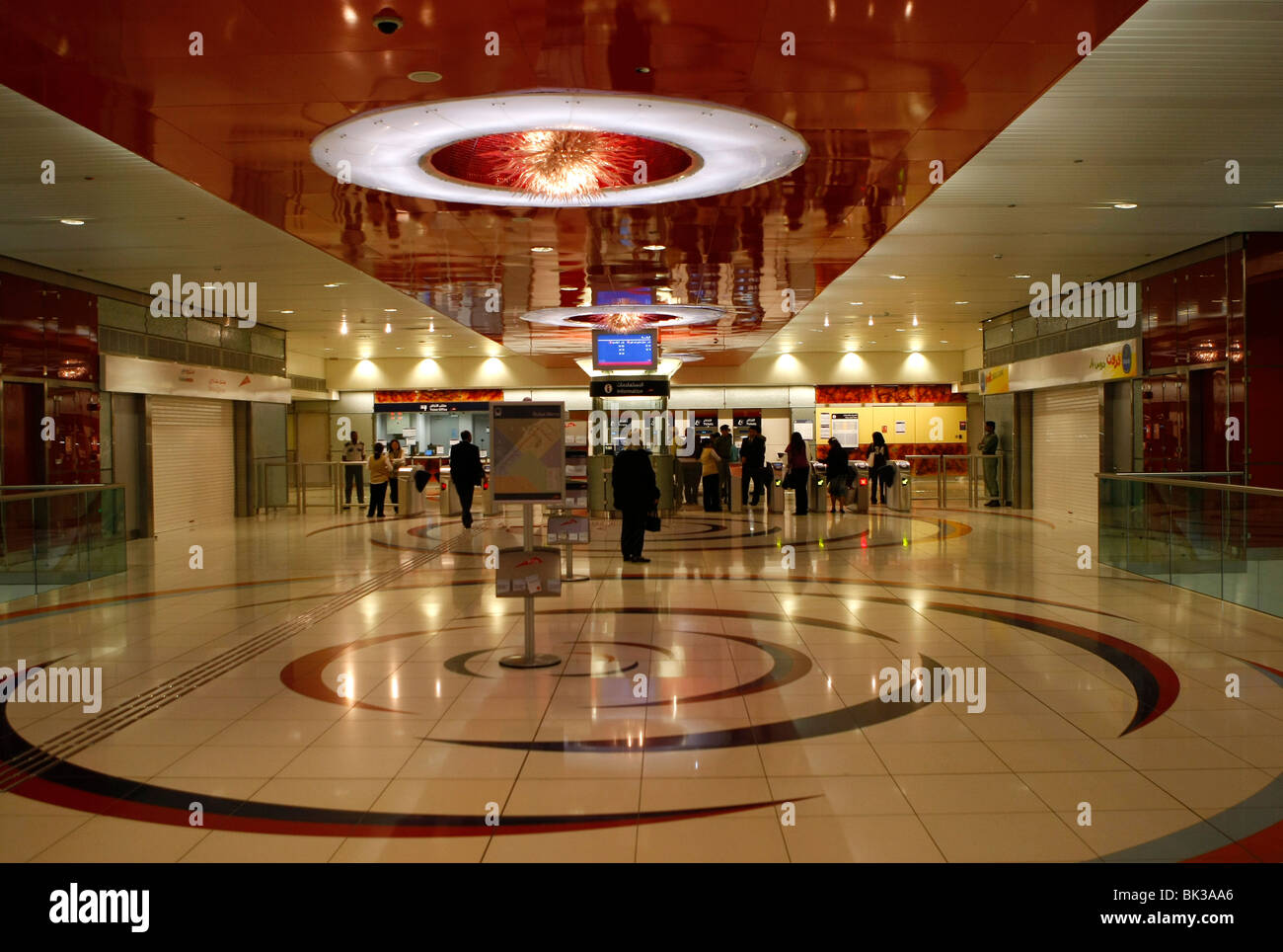 Dubai Metro, new subway and station, Dubai, United Arab Emirates, Middle East Stock Photo
