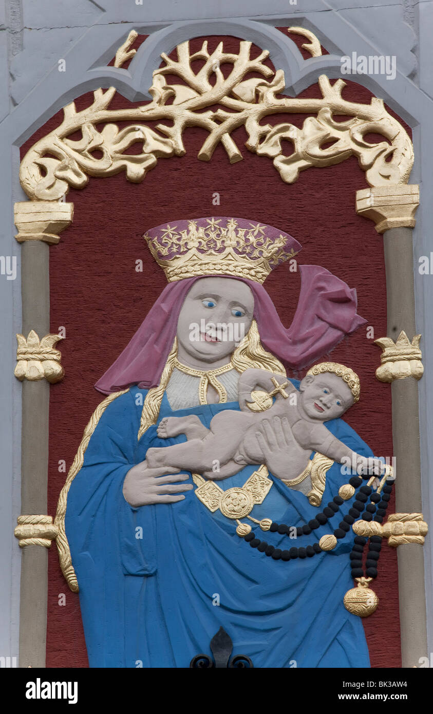 Detail, House of the Blackheads (Melngalvju Nams), Town Hall Square (Ratslaukums), Riga, Latvia, Baltic States, Europe Stock Photo