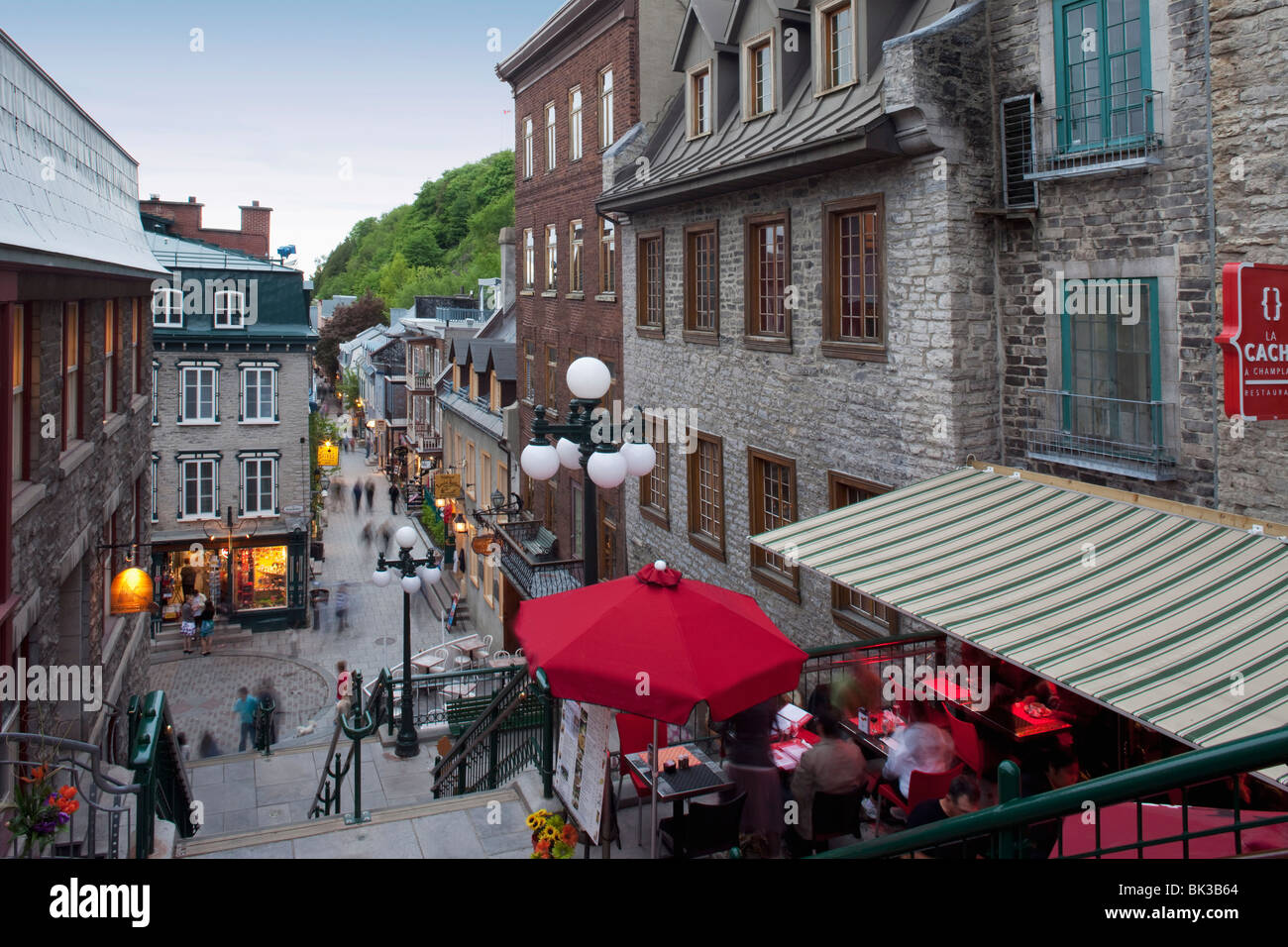 Rue du PetitChamplain in the lower city, Quebec City, Quebec, Canada