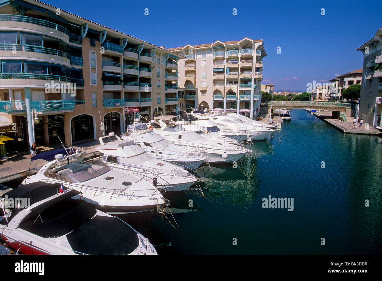 The modern and new marina of Frejus Stock Photo